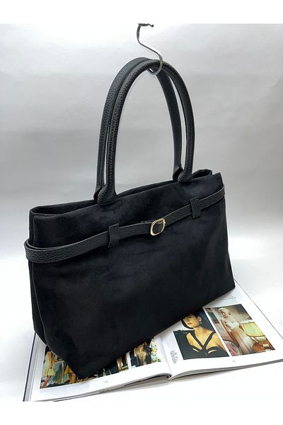 Babydoll Bag Geantă de mână și de umăr din piele de căprioară de mărime mare pentru femei
