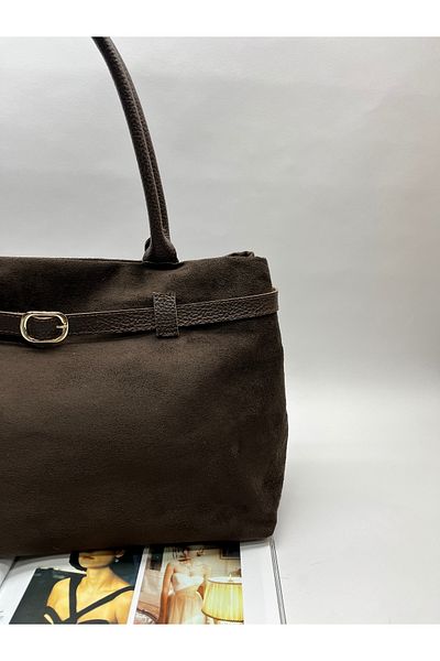 Babydoll Bag Geantă de mână și de umăr din piele de căprioară de mărime mare pentru femei