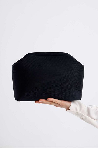 HEYBE'S Дамска черна портфолио чанта клъч