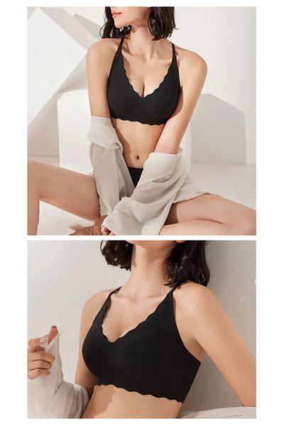 SWEETKORSE Σουτιέν Bustier χωρίς ραφές κοπής με λέιζερ με αποσπώμενα μαξιλαράκια που αναπνέουν