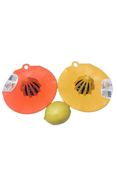 Dinçkan 2-Piece Practical Cup Top Yellow & Orange Citrus Juicer