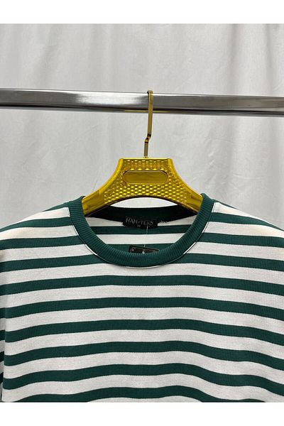 Zeynep Butik 1618 Model Striped Two Rope Hijab Tunic