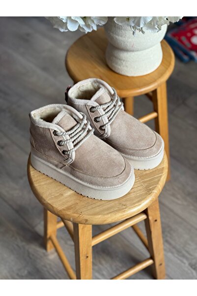 ZEYBERYAKİDS TAŞ RENGİ SÜET BOT