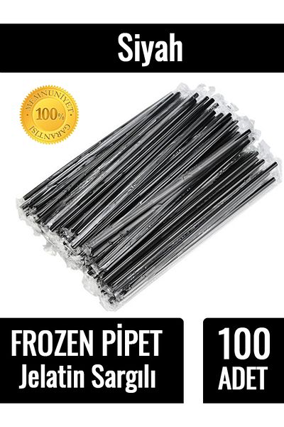 Fotografyabaskı Black 100-Piece Frozen Cocktail Straws