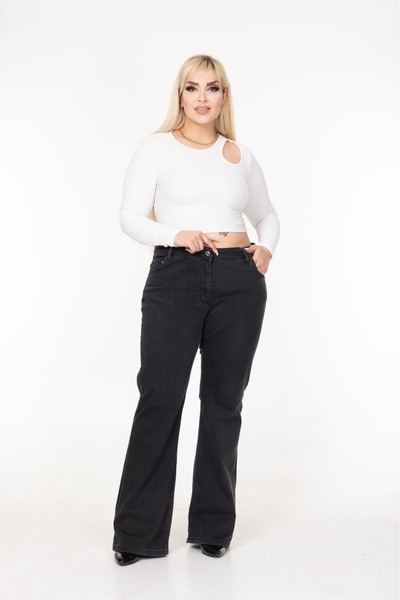 EYLÜLXXL Spanish Legs Large Size Jeans Pants