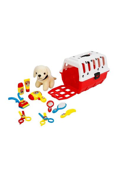 TOYFEST مجموعة تصفيف شعر الكلاب القطيفة مع حقيبة