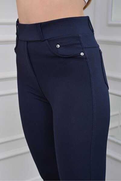 UNIQUE LADY Women's Denim Pants Look Back Pocket Leggings