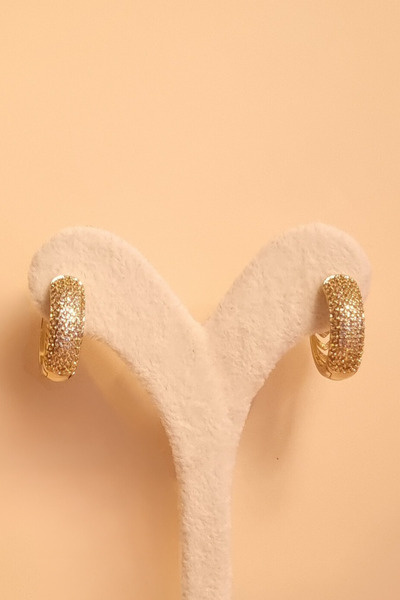 ayışığı Xuping Halka Taşlı Küpe