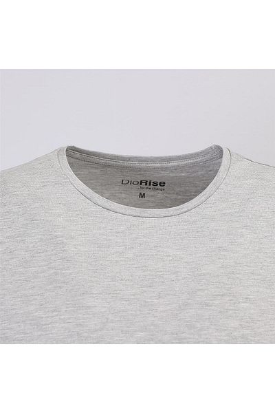 Dio Rise Ανδρικό κοντομάνικο μπλουζάκι SM-108 Grey Melange
