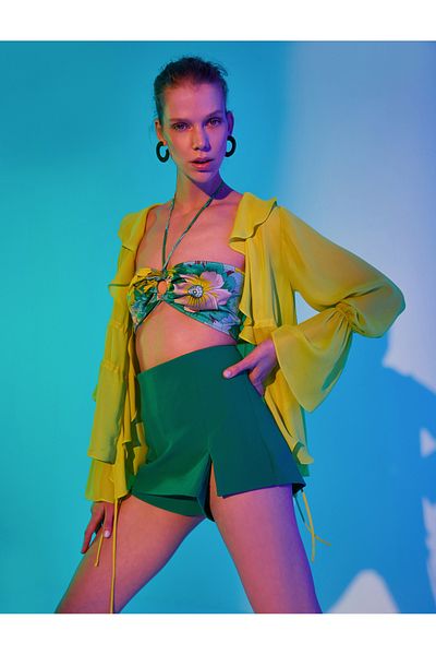 Koton Mini Shorts Skirt with Slit