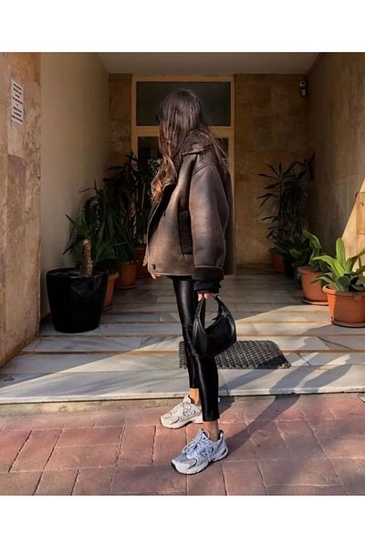 Ekim Store Παλτό με βελούδινο πλαστικοποιημένο καφέ κουμπιά