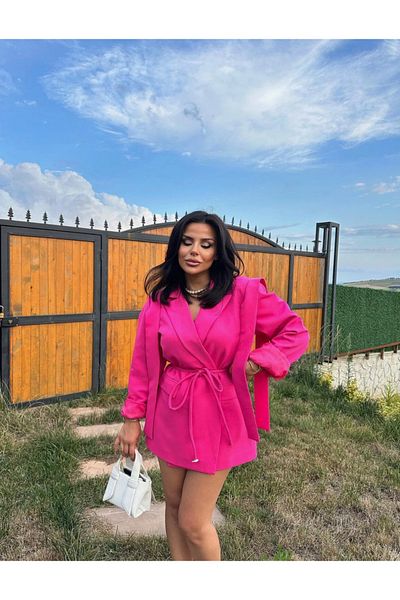 Ekim Store Λεπτομέρεια γραβάτας Oversize Blazer Jacket