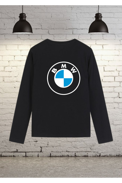 RYO FASHİON BMW LOGOLU Çocuk Tişört Siyah Uzun Kollu