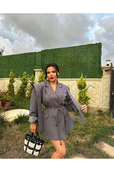 Ekim Store Λεπτομέρεια γραβάτας Oversize Blazer Jacket