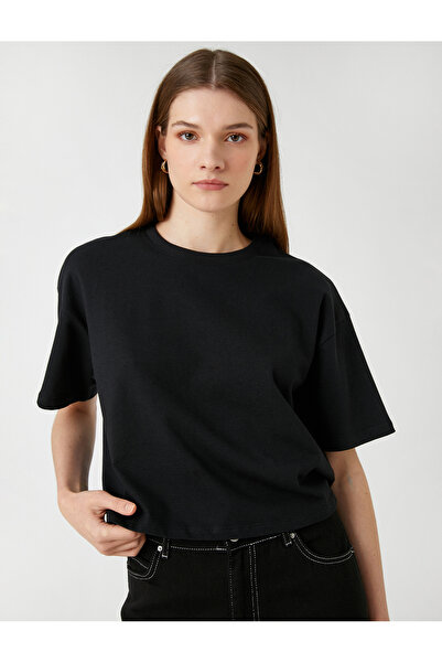 Koton Tricou crop cu mânecă scurtă Relax Fit