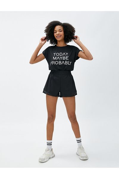 Koton Tricou sport oversize imprimat cu slogan