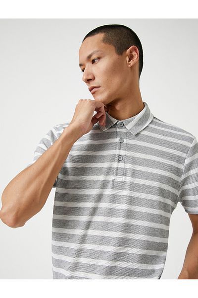 Koton Základní tričko Polo s kapsou na knoflíky