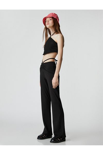 Koton Spanische Hose mit Paspelierung an der Taille