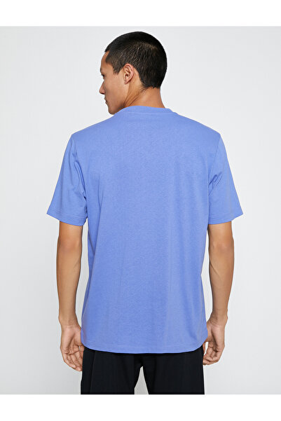 Koton Vysokoškolské tričko s krátkým rukávem a výstřihem bavlna