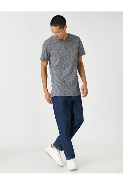 Koton Basic Melted T-Shirt Crew Neck Slim Fit