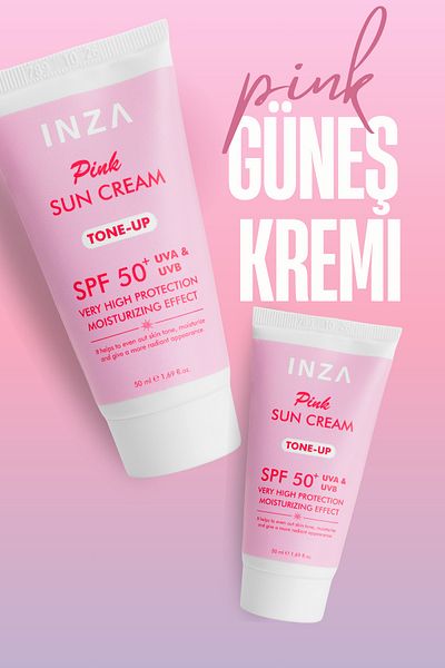 ınza Pink Sunscreen Anti-Blemish and Skin Tone Equalizing Spf 50