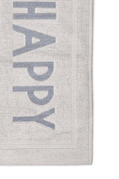 Bluenity Happy Doğal Pamuklu 2'li Banyo Paspas Seti 60x100+50x60 Cm - Gri