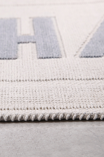Bluenity Happy Doğal Pamuklu 2'li Banyo Paspas Seti 60x100+50x60 Cm - Gri