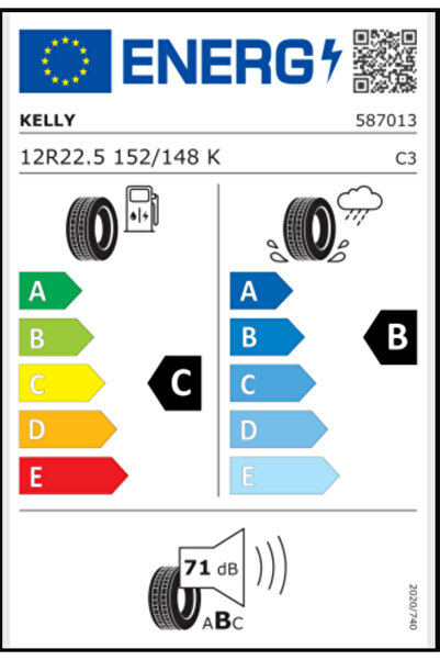 Kelly 12R22.5 152/148K Armorsteel KMS Ön Lastiği (Üretim Yılı: 2022)