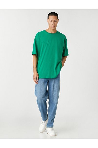 Koton Men's Clothing T-Shirt 3sam10059hk Green Green