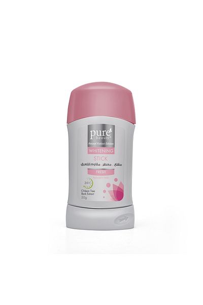 PURE BEAUTY Whitening Stick Fresh 50gm (270644) -- بيور بيوتي ستيك المفتح المقاوم للتعرق فريش 50جم