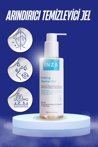 ınza Purifying Cleanser Gel 200 ml Niacinamide Arbutin Yağ Dengeleyici Arındı...