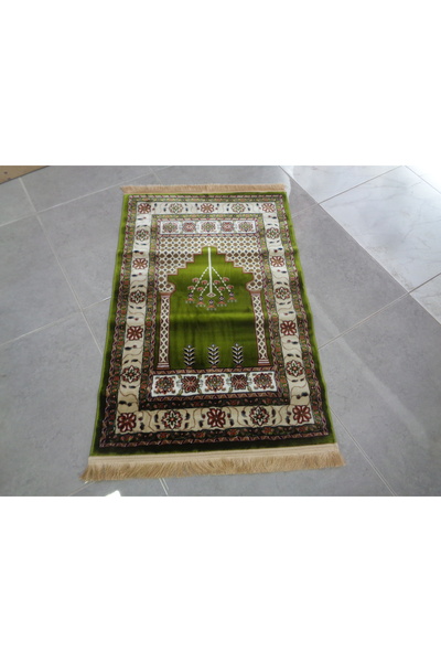ŞAHMERDANOĞLU Şahmerdanoğlu 80x120 Cm Cennet Yeşilli, Enfes Namazla, İpek Gib...