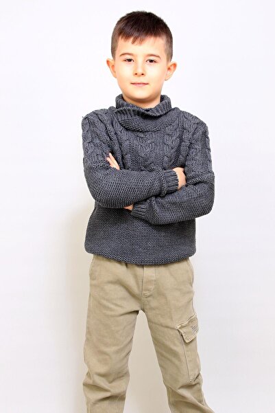 ALEXANDERGARDI Pulover pentru copii cu guler șal (C20-18573)