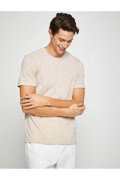 Koton Basic Melted T-Shirt Crew Neck Slim Fit