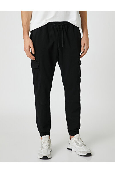 Koton Jogger Cargo Pants with Lace Waist Pocket Detail