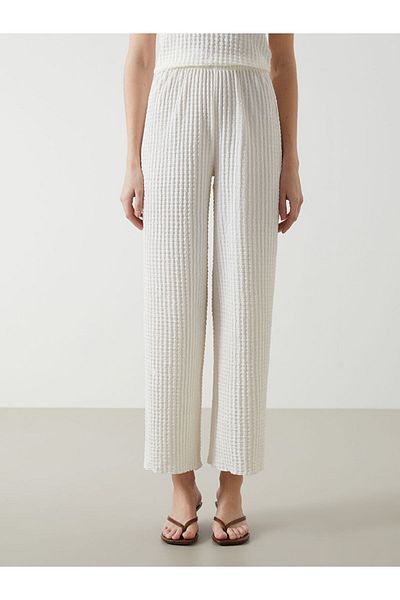 LC Waikiki New Season Elastic Waist Textured Women's Trousers - S5Eg18Z8