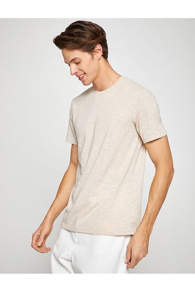 Koton Basic Melted T-Shirt Crew Neck Slim Fit
