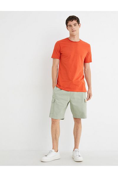 Koton Basic-T-Shirt, schmale Passform, Rundhalsausschnitt, kurze Ärmel, Baumwolle