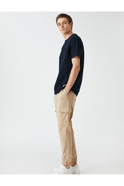 Koton Jogger Cargo Pants with Lace Waist Pocket Detail