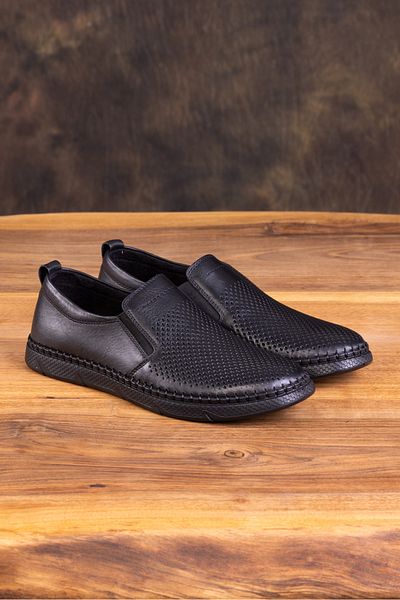 SELİN SOYLU Men's Genuine Leather Shoes, Casual Shoes, Summer Shoes, Loafers, Black2