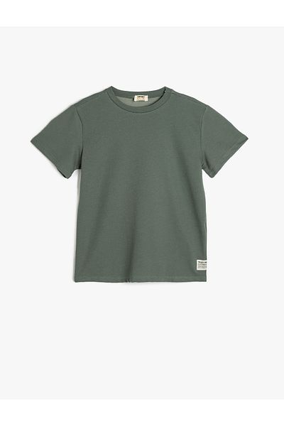 Koton Βαμβακερό κοντό μανίκι Crew λαιμόκοψη Oversize Basic T-Shirt
