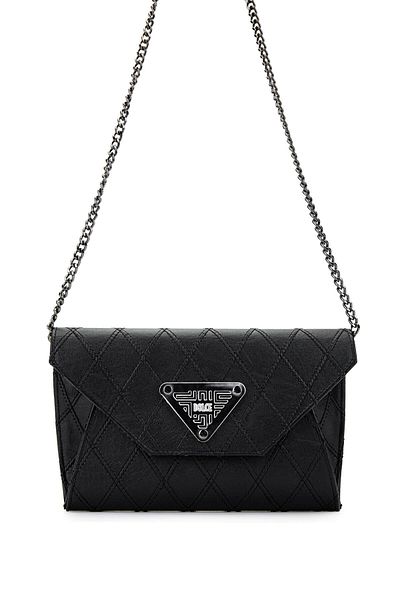 Dolce Women's Vegan Black Cap Messenger Bag