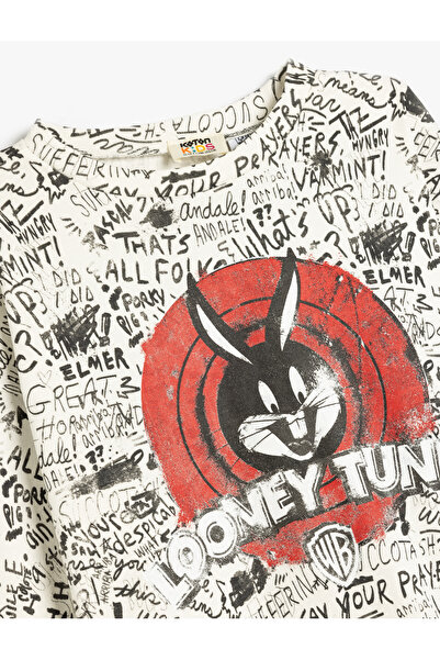 Koton Μακρυμάνικο μπλουζάκι με στάμπα από βαμβάκι με άδεια Bugs Bunny