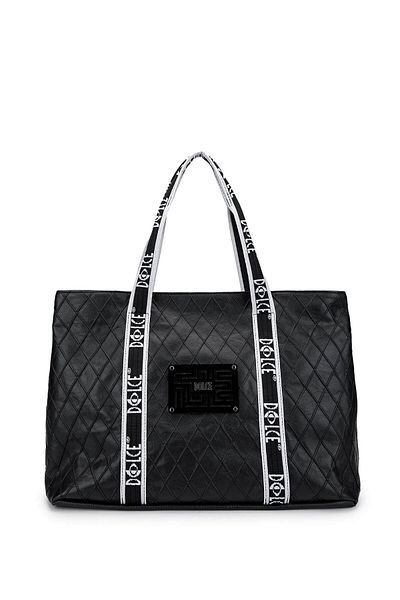 Dolce Women's Vegan Black Cap Shoulder Bag