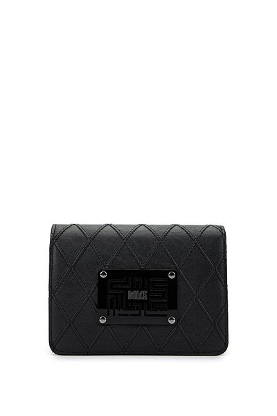 Dolce Women's Vegan Black Cap Messenger Bag