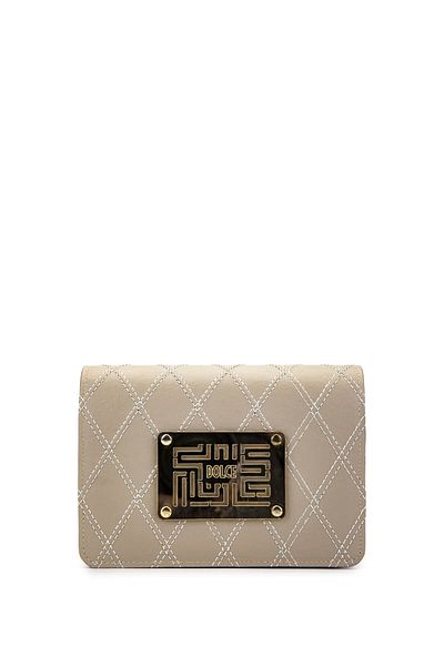 Dolce Women's Vegan Beige Cap Messenger Bag