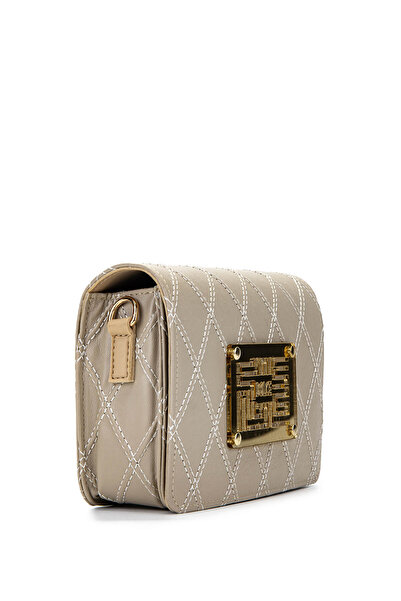 Dolce Women's Vegan Beige Cap Messenger Bag