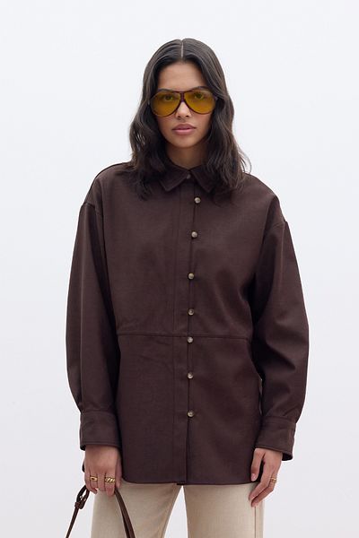 Manuka Wildlederhemd - Bitter Brown SUNI