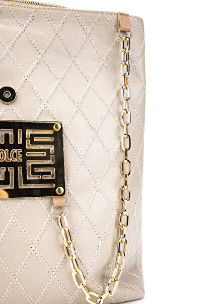 Dolce Women's Vegan Beige Cap Backpack