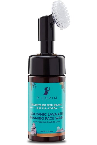 Pilgrim Volcanic Lava Ash Foaming Face Wash with Brush 120 ML